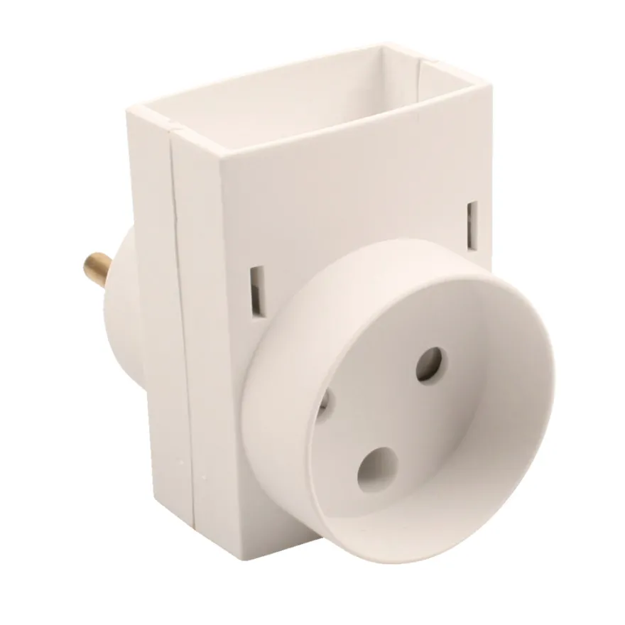 Dobbeltstik hvid D3 1F+1R - Elworks