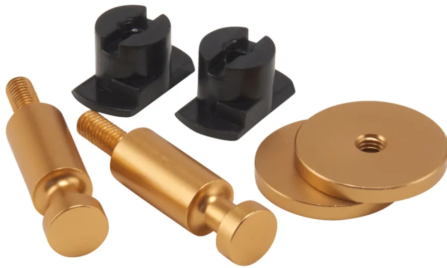 Dots knager t/akustikpaneler 4,5 x 2,4 cm messingfinish