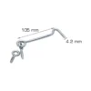 Dørkrog 105 mm elforzinket 2 stk.