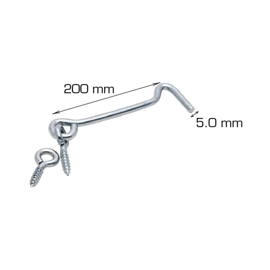 Dørkrog 200 mm elforzinket 2 stk.