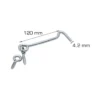 Dørkrog 120 mm elforzinket 2 stk.