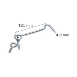 Dørkrog 120 mm elforzinket 2 stk.