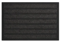 Dørmåtte grå/sort 45 x 75 cm