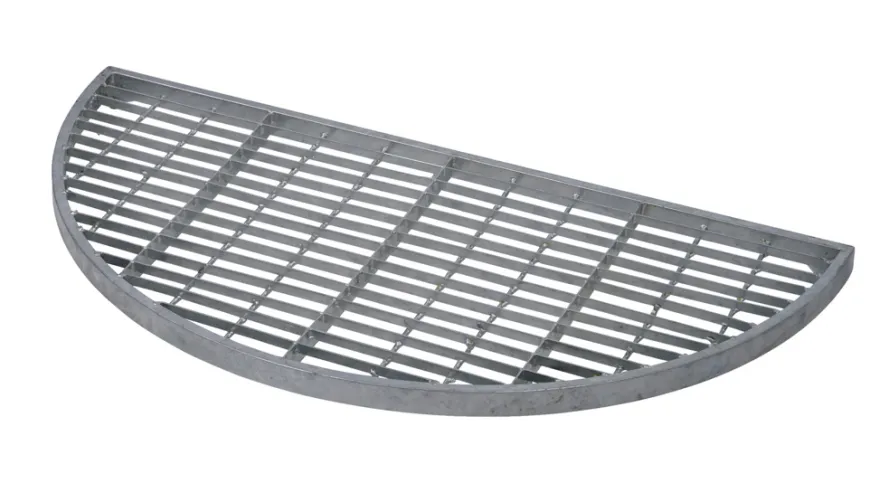 Dørrist galvaniseret stål halvmåne 80 x 40 cm