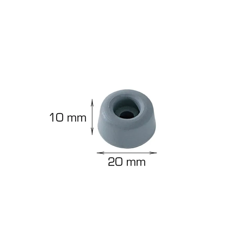 Dørstopper gummi Ø20 x 10 mm 5 stk.