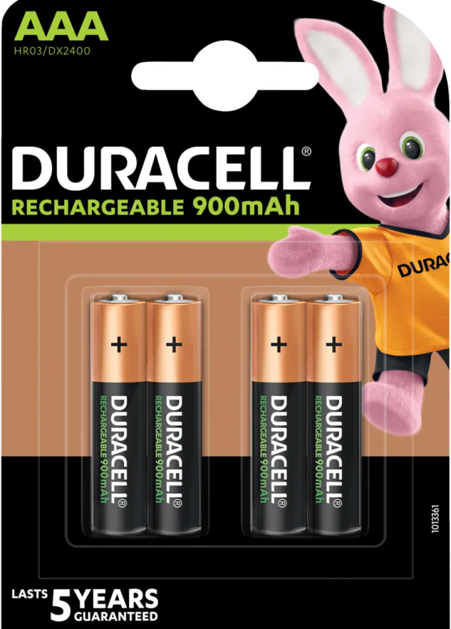 Duracell genopladelige batterier AAA 4-pk.