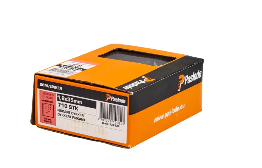 Dykker firkantet varmforzinket 1,6 x 35 mm 710 stk. - Paslode