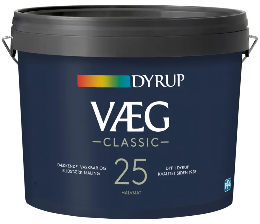 Dyrup Væg Classic 25 hvid 4,5 liter