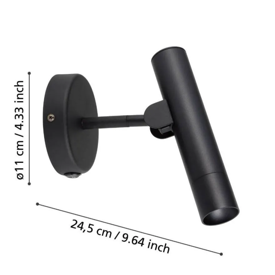 Eglo Almudaina 5 W LED væglampe sort