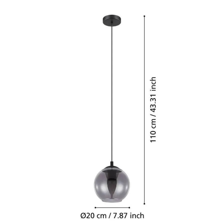 Eglo Ariscani pendel Ø20 cm sort