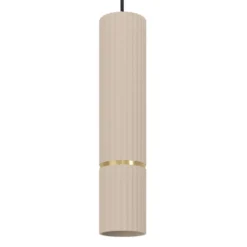 Eglo Caminia pendel sand/børstet messinglook Ø6 cm
