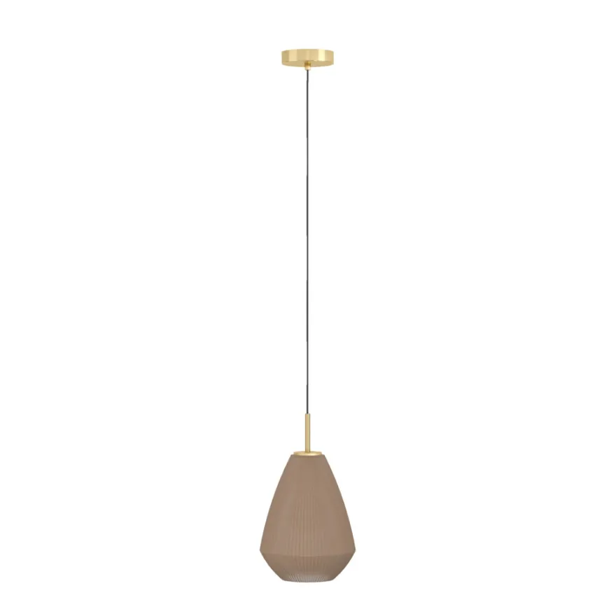 Eglo Caprarola pendel sand/messingfinish Ø20 cm