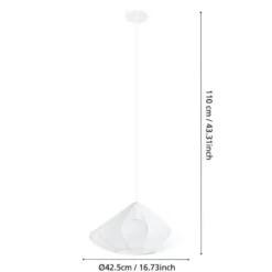 Eglo Dolwen pendel hvid Ø42,5 cm