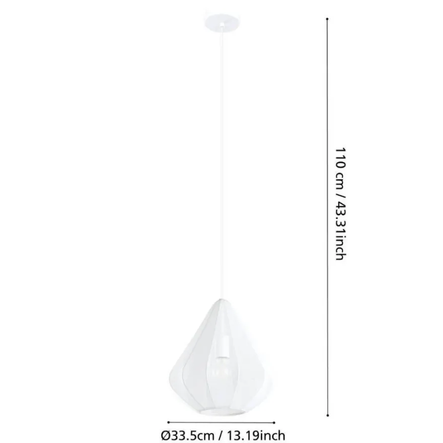 Eglo Dolwen pendel hvid Ø33,5 cm