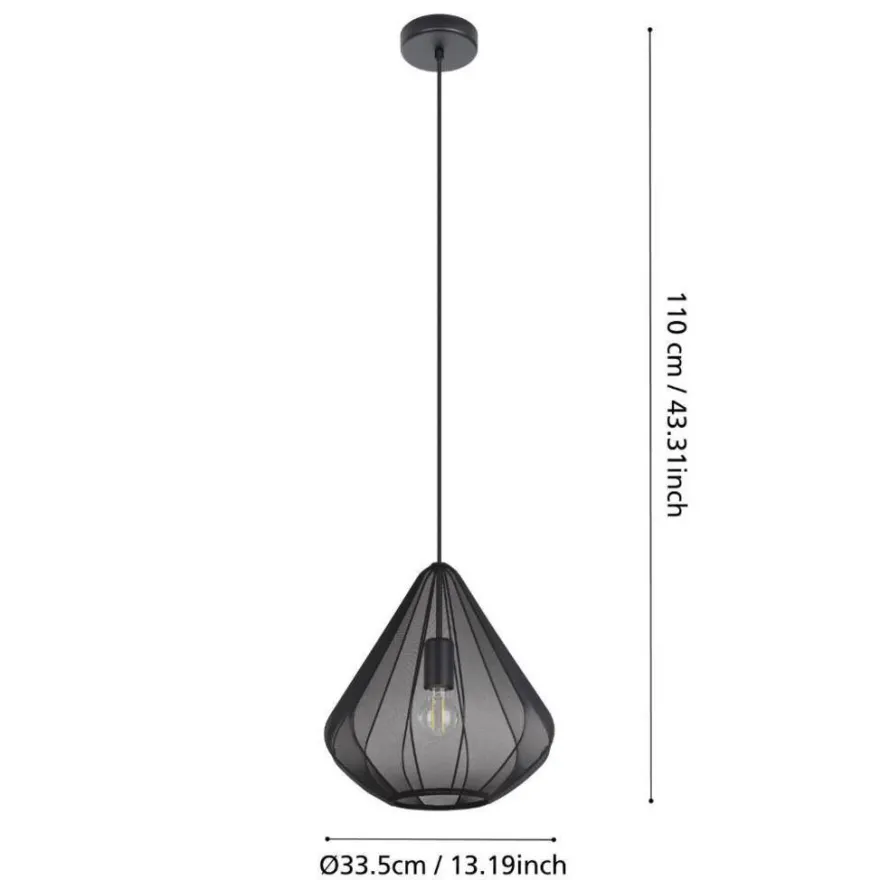 Eglo Dolwen pendel sort Ø33,5 cm