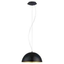 Eglo Gaetano 1 pendel Ø38 cm sort/guld Ø38 cm