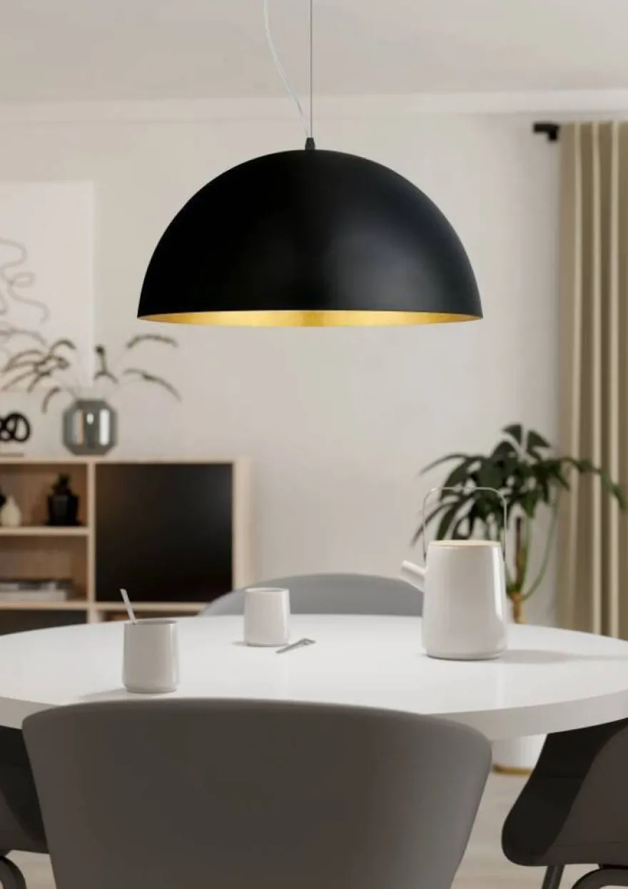 Eglo Gaetano 1 pendel sort/guld Ø53 cm
