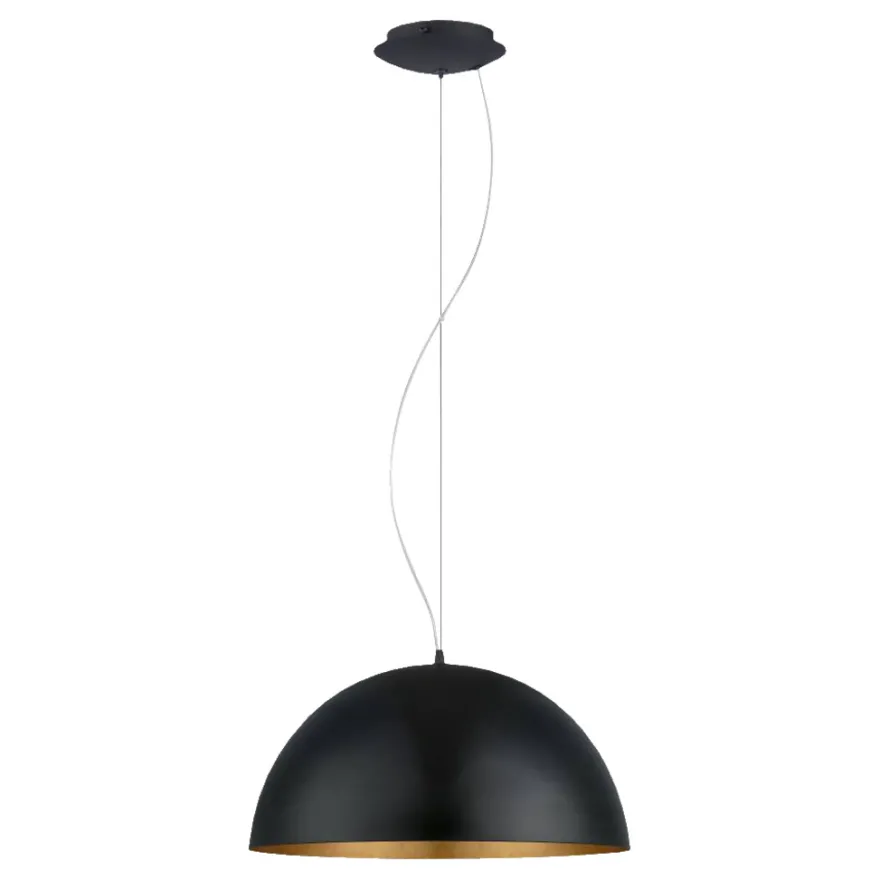 Eglo Gaetano 1 pendel sort/guld Ø53 cm