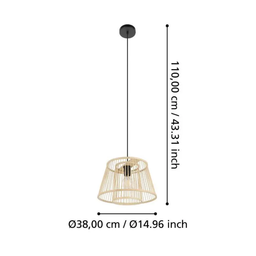 Eglo Hykeham pendel natur Ø38 cm