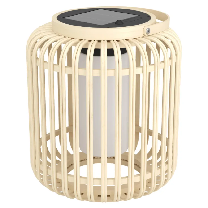 Eglo Marliano solcellelanterne tremmer natur/hvid