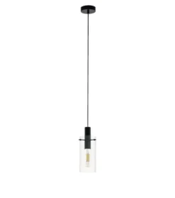 Eglo Montefino pendel sort/klar Ø11 cm