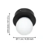 Eglo Mosiano loft- og væglampe sort/hvid Ø11 cm