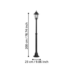 Eglo Navedo standerlampe sort/sølv 200 cm