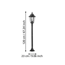 Eglo Navedo standerlampe sort/sølv 120 cm