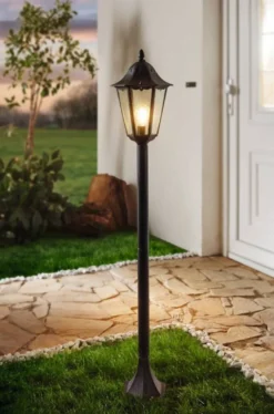 Eglo Navedo standerlampe sort/sølv 120 cm