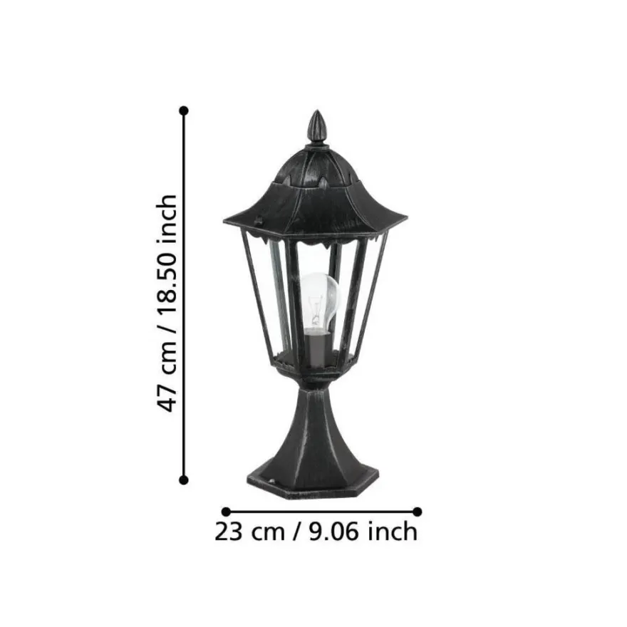 Eglo Navedo udendørslampe sort/sølv 47 cm