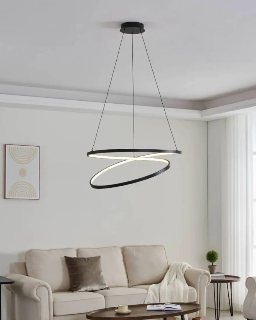 Eglo Ruotale pendel sort Ø70 cm