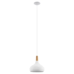 Eglo Sabinar pendel hvid/brun Ø28 cm