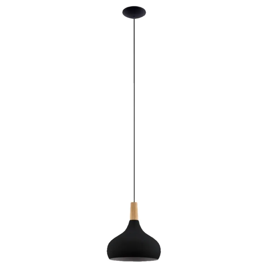 Eglo Sabinar pendel sort/brun Ø28 cm