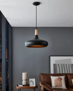 Eglo Sabinar pendel sort/brun Ø40 cm