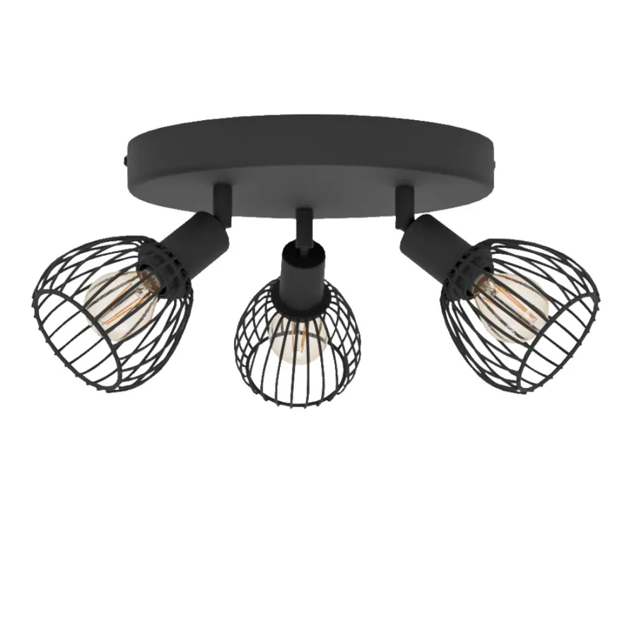 Eglo Sonnino rondel spotlampe sort Ø25 cm