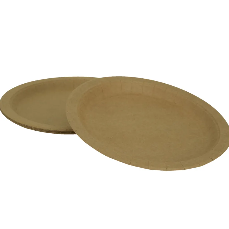 Engangstallerken i papir Ø23 cm 10 stk.