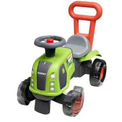 Falk Claas-traktor m/skubbehåndtag, rat og horn