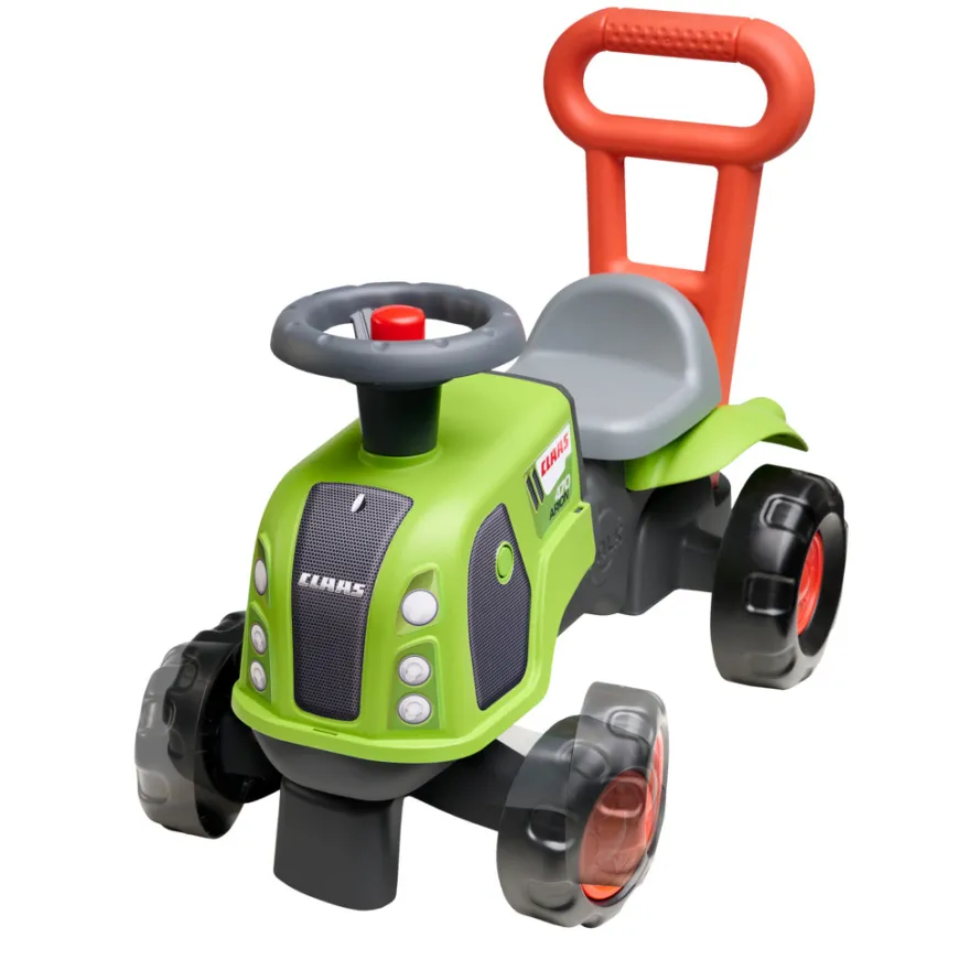 Falk Claas-traktor m/skubbehåndtag, rat og horn