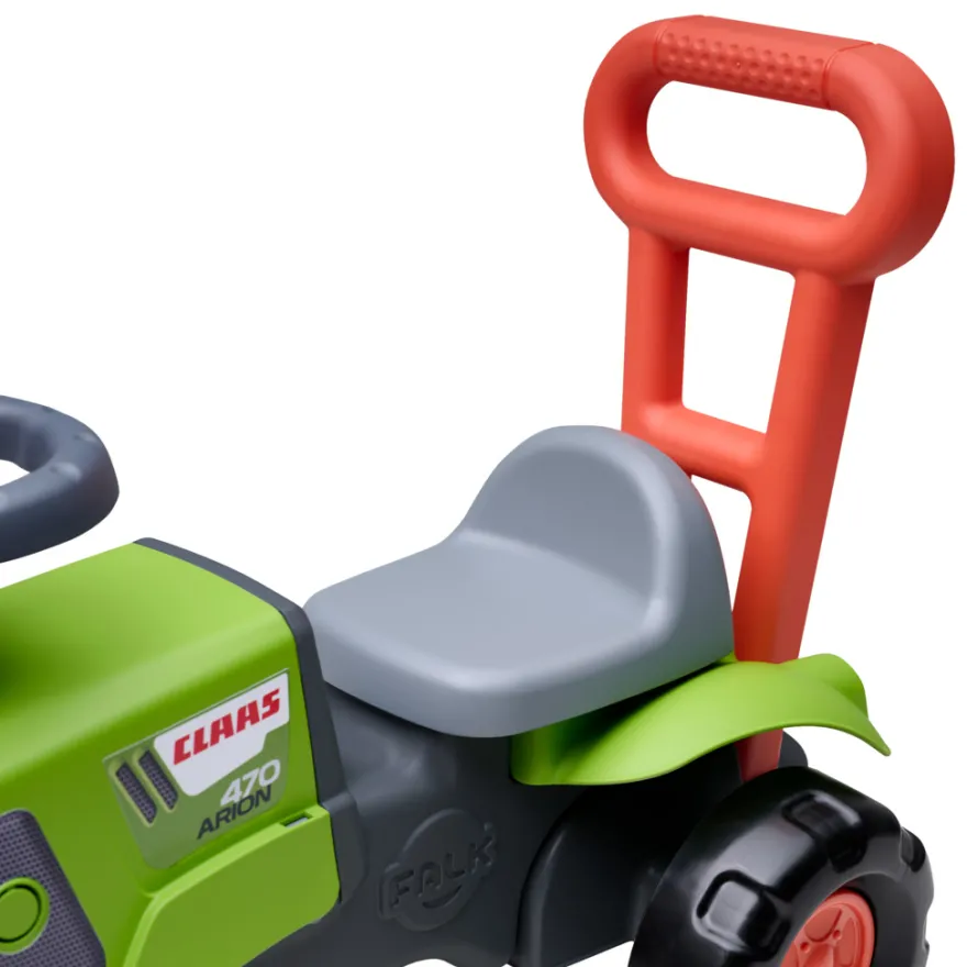 Falk Claas-traktor m/skubbehåndtag, rat og horn