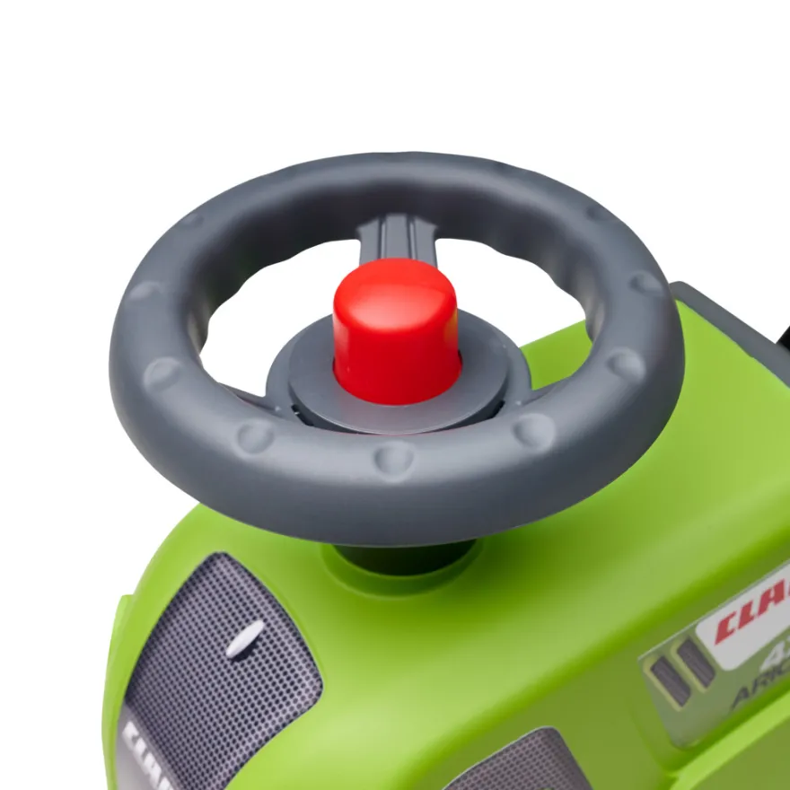 Falk Claas-traktor m/skubbehåndtag, rat og horn