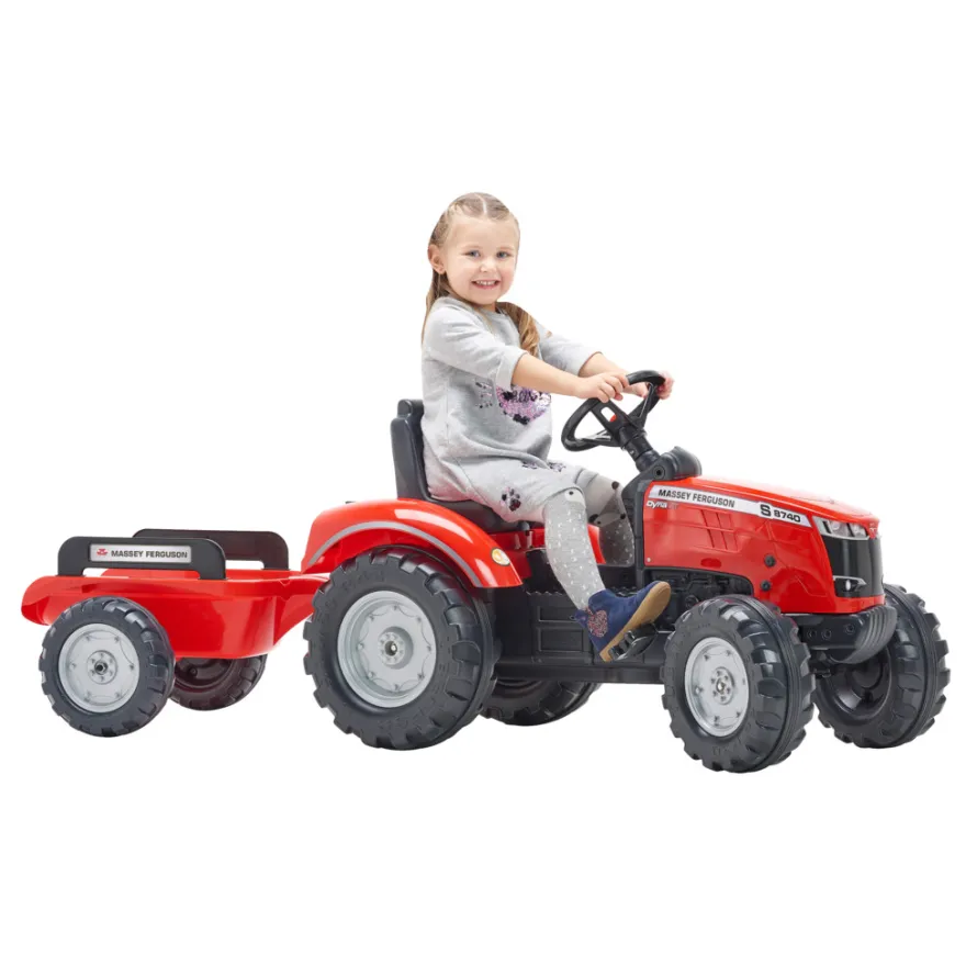 Falk Massey Ferguson S8740 traktor med vogn