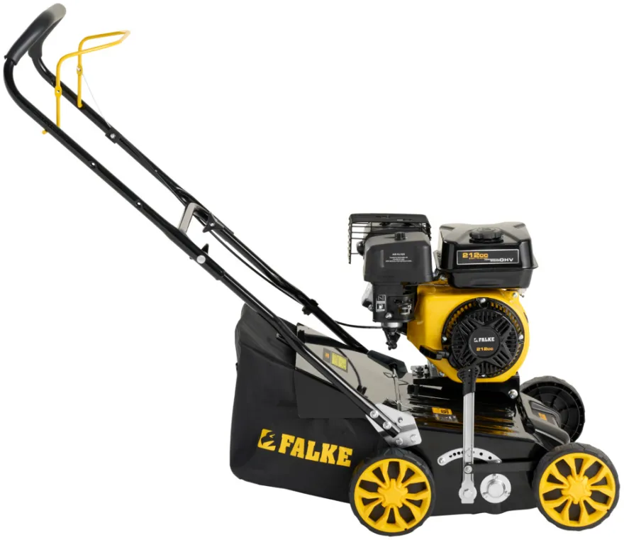 Falke® 2-i-1 benzindrevet plænelufter m/opsamler 212 cc