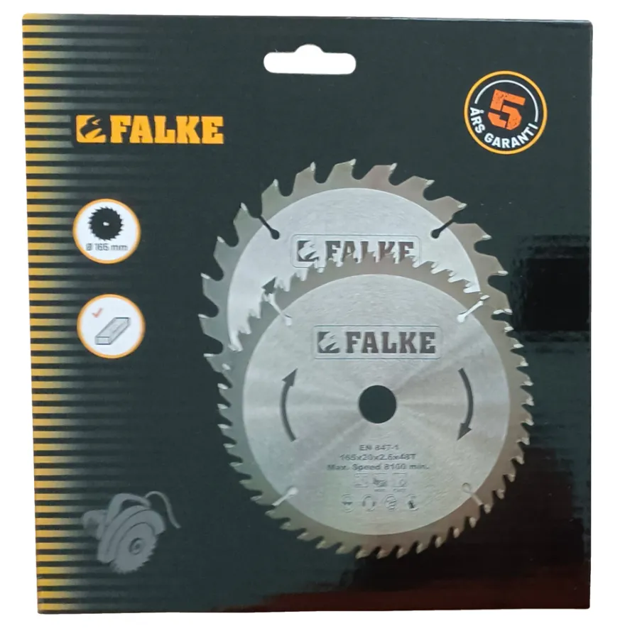 Falke® rundsavsklingesæt Ø165 mm 2 stk.