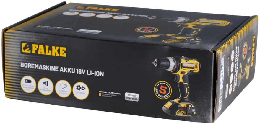 Falke® skrue-/boremaskine akku 18 V 2,0 Ah