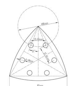 Falke® slibepapir 93 x 93 x 93 mm til trekantsliber