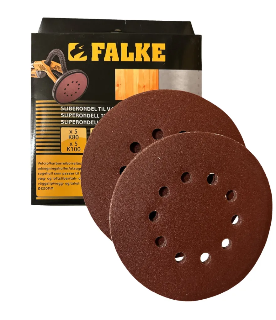 Falke® sliberondel Ø220 mm K80/100 10-pk.