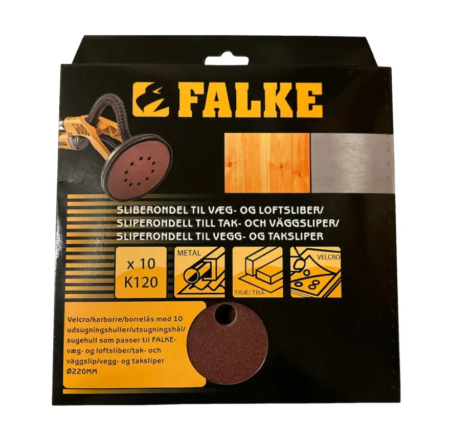 Falke® sliberondel Ø220 mm K120 10-pk.