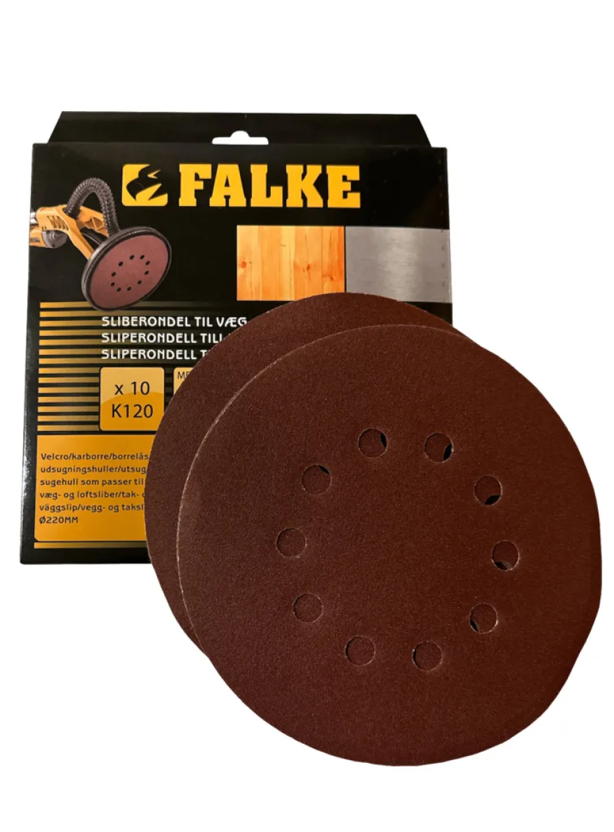 Falke® sliberondel Ø220 mm K120 10-pk.