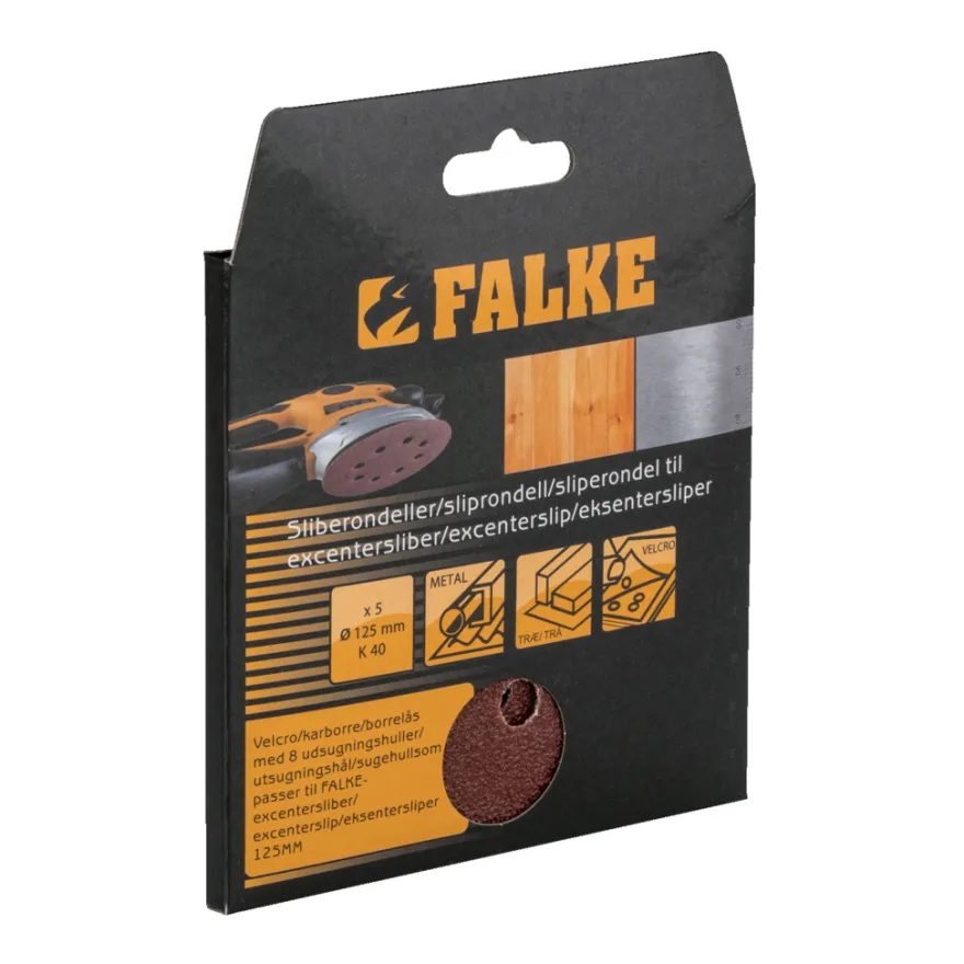 Falke® sliberondeller Ø125 mm til excentersliber