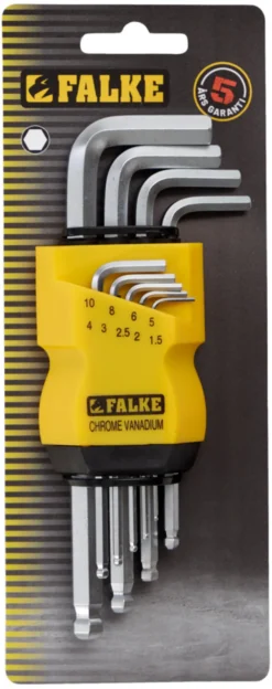 Falke® stiftnøglesæt m/kuglehoved 9 dele